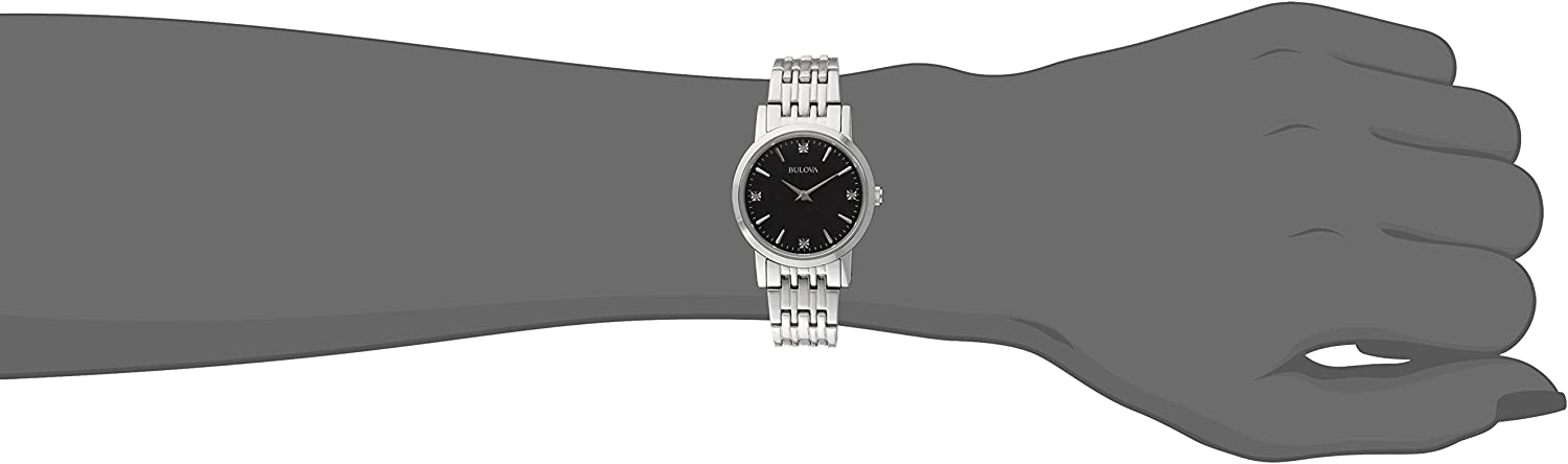 Bulova Classic Quartz Ladies Watch, Stainless Steel Diamond - Image 2